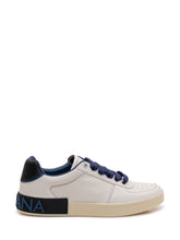 DOLCE & GABBANA - Low-Top Nappa Sneakers with Side Logo - White - LIDIASHOPPING® - Official Website