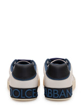 DOLCE & GABBANA - Low-Top Nappa Sneakers with Side Logo - White - LIDIASHOPPING® - Official Website
