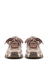 DOLCE & GABBANA - Sneaker Bassa con Inserti e Maxi Logo Laterale - Marrone | Lidia Shopping | Official Website
