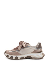 DOLCE & GABBANA - Sneaker Bassa con Inserti e Maxi Logo Laterale - Marrone | Lidia Shopping | Official Website