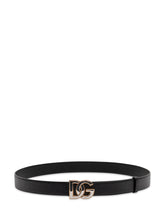 DOLCE & GABBANA - Cintura Nera con Fibbia Logata - Nero - LIDIASHOPPING® - Official Website