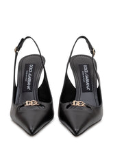 DOLCE & GABBANA - Slingback Nappa Seta with High Heel and Pointed Toe - Black - LIDIASHOPPING® - Official Website