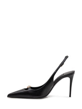 DOLCE & GABBANA - Slingback Nappa Seta with High Heel and Pointed Toe - Black - LIDIASHOPPING® - Official Website