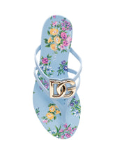 DOLCE & GABBANA - Infradito con Struttura a T - Blu - LIDIASHOPPING® - Official Website