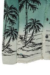 ALANUI - Palm Motif Knit Cardigan - Green - LIDIASHOPPING® - Official Website