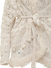 ALANUI - Lagoon Romance Cardigan with Belt and Openwork Knit - Beige - LIDIASHOPPING® - Official Website
