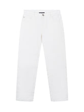 VERSACE KIDS - Denim Pants with Five Pockets and Button Closure - White - LIDIASHOPPING® - Official Website