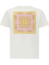 VERSACE KIDS - T-Shirt with Central Logo - White - LIDIASHOPPING® - Official Website