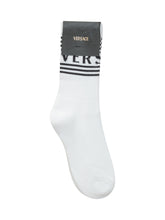 VERSACE KIDS - Ribbed Athletic Socks - White - LIDIASHOPPING® - Official Website