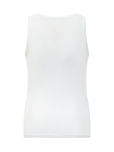 VERSACE KIDS - Canotta A Costine Con Patch Frontale - Bianco - LIDIASHOPPING® - Official Website