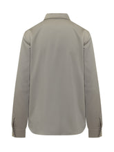 EMPORIO ARMANI - Long-Sleeve Satin Shirt - Grey - LIDIASHOPPING® - Official Website