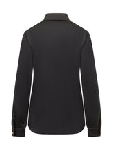 EMPORIO ARMANI - Long-Sleeve Satin Shirt - Black - LIDIASHOPPING® - Official Website