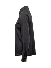EMPORIO ARMANI - Long-Sleeve Satin Shirt - Black - LIDIASHOPPING® - Official Website