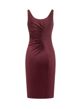 VERSACE - Draped Jersey Midi Dress - Red - LIDIASHOPPING® - Official Website
