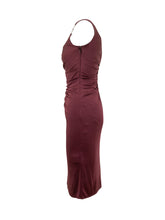 VERSACE - Draped Jersey Midi Dress - Red - LIDIASHOPPING® - Official Website