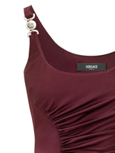VERSACE - Draped Jersey Midi Dress - Red - LIDIASHOPPING® - Official Website