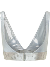 VERSACE - Top Bikini Metallizzato - Argento - LIDIASHOPPING® - Official Website