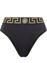 VERSACE - Slip Mare con Fascia Decorata - Nero | Lidia Shopping ® | Official Website