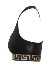 VERSACE - Bra con Fascia Decorata - Nero - LIDIASHOPPING® - Official Website