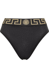 VERSACE - Slip A Vita Alta Stretch - Nero - LIDIASHOPPING® - Official Website