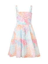 STELLA MCCARTNEY KIDS - Smocked Dress with Straps and Tiered Skirt - Beige - LIDIASHOPPING® - Official Website