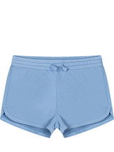 STELLA MCCARTNEY KIDS - Jersey Bermuda Shorts with Elastic Waist - Blue - LIDIASHOPPING® - Official Website