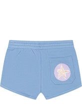 STELLA MCCARTNEY KIDS - Jersey Bermuda Shorts with Elastic Waist - Blue - LIDIASHOPPING® - Official Website