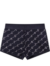STELLA MCCARTNEY KIDS - Jersey Bermuda Shorts with All Over Logo Print - Black - LIDIASHOPPING® - Official Website
