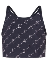STELLA MCCARTNEY KIDS - Sports Top with All-Over Logo Print - Black - LIDIASHOPPING® - Official Website