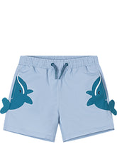 STELLA MCCARTNEY KIDS - Costume Bermuda con Stampa Balene - Blu - LIDIASHOPPING® - Official Website