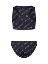 STELLA MCCARTNEY KIDS - Completo Bikini con Stampa Logo All Over - Nero - LIDIASHOPPING® - Official Website