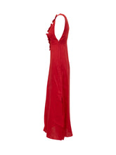 FARM RIO - Abito Midi Senza Maniche con Applicazioni Floreali - Rosso | Lidia Shopping ® | Official Website