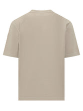 MONCLER - T-Shirt With Front Print - Beige - LIDIASHOPPING® - Official Website