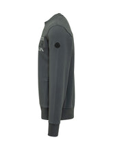 MONCLER - Crew-Neck Sweatshirt with Contrast Logo - Grey - LIDIASHOPPING® - Official Website