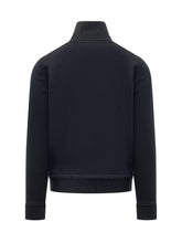 MONCLER - Tricot cardigan with padded front panel - Blue - LIDIASHOPPING® - Official Website