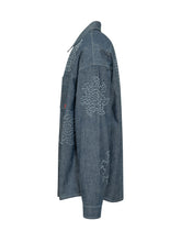 MARNI - Denim Shirt with Embroidery and Patch Pocket - Blue - LIDIASHOPPING® - Official Website