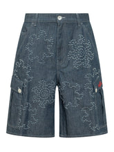 MARNI - Cargo Bermuda Shorts with All-Over Graphic Pattern - Blue - LIDIASHOPPING® - Official Website