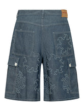 MARNI - Cargo Bermuda Shorts with All-Over Graphic Pattern - Blue - LIDIASHOPPING® - Official Website