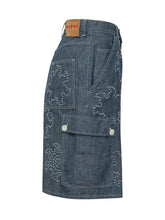 MARNI - Cargo Bermuda Shorts with All-Over Graphic Pattern - Blue - LIDIASHOPPING® - Official Website