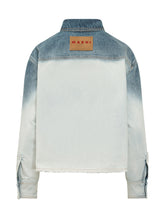 MARNI - Denim Shirt with Patch Pockets and Faded Effect - Blue - LIDIASHOPPING® - Official Website