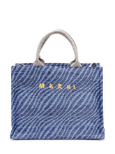 MARNI - Small Basket Shopping Bag - Blue - LIDIASHOPPING® - Official Website