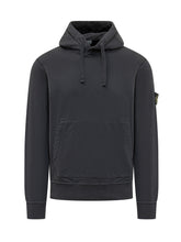 STONE ISLAND - Felpa con Cappuccio e Tasca a Marsupio - Blu - LIDIASHOPPING® - Official Website