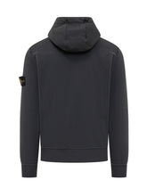 STONE ISLAND - Felpa con Cappuccio e Tasca a Marsupio - Blu - LIDIASHOPPING® - Official Website