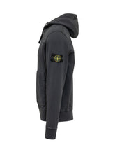 STONE ISLAND - Felpa con Cappuccio e Tasca a Marsupio - Blu - LIDIASHOPPING® - Official Website