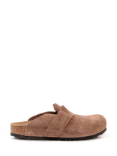 BIRKENSTOCK - Sabot in Suede con Cinturino - Marrone - LIDIASHOPPING® - Official Website