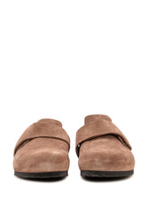 BIRKENSTOCK - Sabot in Suede con Cinturino - Marrone - LIDIASHOPPING® - Official Website
