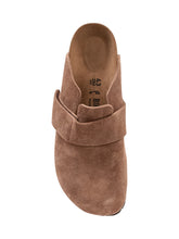 BIRKENSTOCK - Sabot in Suede con Cinturino - Marrone - LIDIASHOPPING® - Official Website