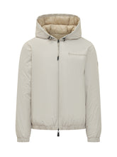 MONCLER GRENOBLE - Berguns Bomber with Hood and Zip - Beige - LIDIASHOPPING® - Official Website
