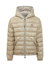 MONCLER GRENOBLE - Berguns Bomber with Hood and Zip - Beige - LIDIASHOPPING® - Official Website
