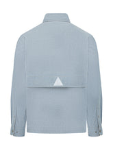 MONCLER GRENOBLE - Long Sleeve Shirt with Front Pockets and Snap Buttons - Blue - LIDIASHOPPING® - Official Website